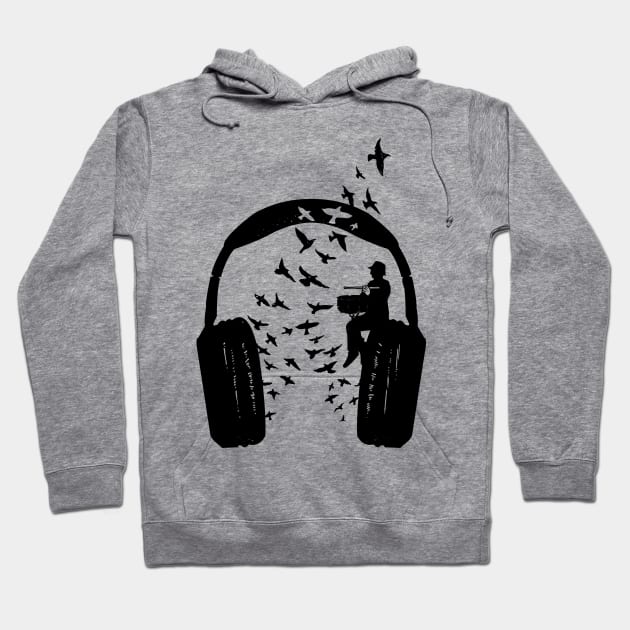 Headphone Snare drum Hoodie by barmalisiRTB